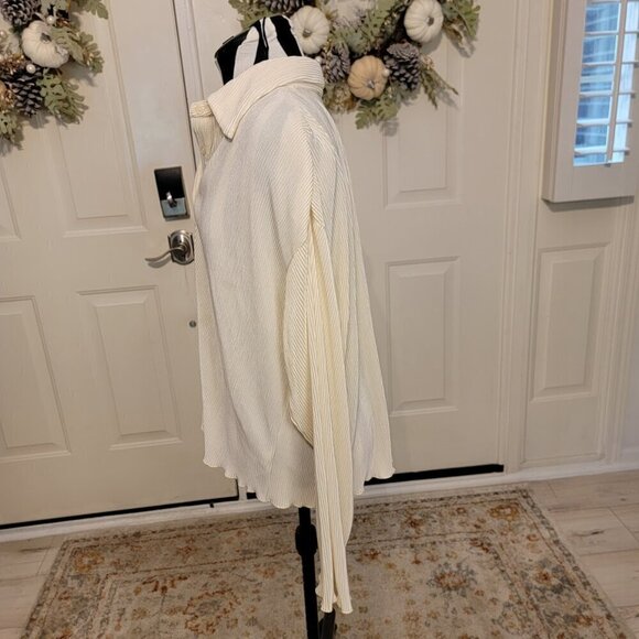 Beige Botany Plissé Shirt - Ivory Size S - Picture 6 of 9